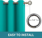 BGment Room Darkening Curtains 120 Inches Long - Grommet Thermal Insulated Drapes Window Treatment Curtains for Bedroom, 2 Panels, 52 x 120 Inch, Teal