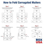 Box USA BM2662 Corrugated Mailers, 26" x 6" x 2" White (Pack of 50)