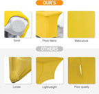 SEPARO 2 Pack 6 Ft Yellow Table Cover Fitted Rectangular Tablecloth Stretchable Fabric Table Cloth 6 ft Wrinkle-Free for Party Tradeshows Banquet Weddings Cocktail