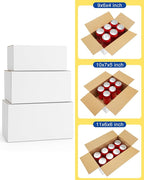 Assorted-Sizes-Shipping-Boxes-45-Pack: 9x6x4 & 10x7x5 & 11x6x6 Small-Shipping-Boxes-Mailers, White Corrugated-Cardboard-Boxes-for-Packing-Small-Business Mailing