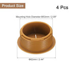 uxcell 4 Pcs Desk Grommet, 2.09 inch 53mm Desk Cable Hole Cover Wire Hole Insert for Home Office Table Cabinet Cord Organizer, Brown