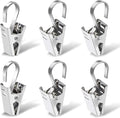 Curtain Clips, 100 Pack Stainless Steel Light Clips for Outside String Lights Party Decor Hanging Photo Camping Tents Arts Crafts Display