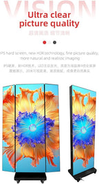 LED Digital Signage Display (P1.86 Spliceable LED Poster Screen, with Publishing System, Foldable Advertising Display Kiosk, Suitable for Events and Rental Scenarios, Supports WiFi/USB/HDMI)(90in-)