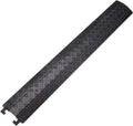 Small 1 Piece - Floor Cord Cover Cord Protector Drop Over Drop Trak Cable Ramp for Office Warehouse - Black