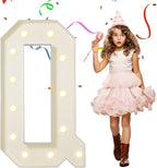 eufony Marquee Letters 4 Feet Tall, 4 FT Marquee Light Up Letters, Giant Light Up Letters 4FT for Birthday Party Baby Shower Gender Reveal Graduation Decorations, Letter Q with LED Lights DIY Kit