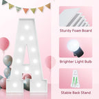 Light Up Letters, Marquee Letters 4 Feet Tall with Cool White Light, Large Letter for Party Graduation Homecoming Wedding Event Decoration, Marry Me Light Up Letter 4ft Marquee Sign Letras E