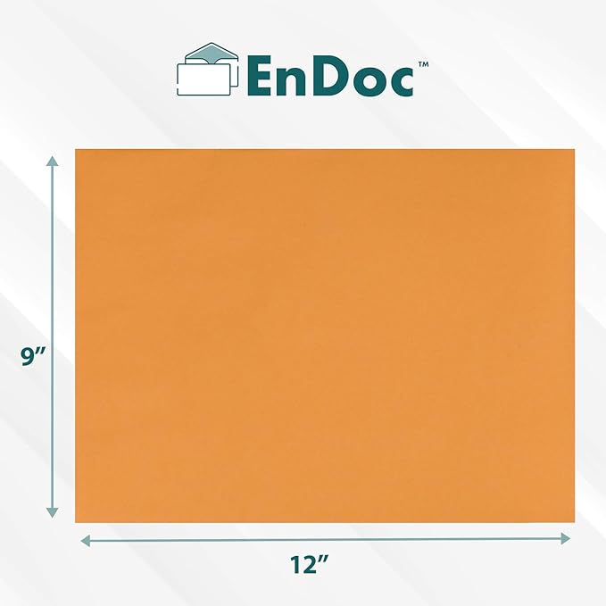 EnDoc 9x12 Clasp Envelopes – Brown Kraft Catalog Envelopes with Clasp Closure & Gummed Seal – 28lb Heavyweight Paper Envelopes for Home, Office, Business, Legal or School – 100 Pack