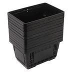 12Pcs Shopping Baskets with Handles, 21L Durable Plastic Shopping Basket, 22Lbs Load-Bearing Capacity, Stackable Portable Grocery Basket for Supermarket, Retail Shop, Bookstores (Black,16.9"X9"X11.8")