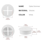 Desk Grommet,1 Inch Flexible Rubber Grommets, Silicone Cable Cord Grommet Wire Hole Cover for Desk, Table and Other Furnitures(12Pack)