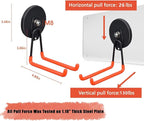 Heavy Duty Large Magnetic Hooks, 2 Pack Strong Magnet Hooks for Power Drill,Garden Tools,Hose,Straps,Steel Pegboard,Workshop,Anti-Scratch Magnetic Garage Hooks,Magnetic Cable Holder