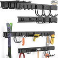 Ultrawall Garage Storage Organization, Garden Tool Organizer Garage Organizer Wall Mount Yard Tool Organizer Rack with 15 Hooks, Heavy Duty Wall Holders,22 Pcs