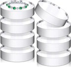 Remerry 8 Pcs Acrylic Round Blocks for Display Clear Polished Blocks for Display Clear Acrylic Edge Polished Base Display Riser for Table Showing Cosmetics Collectibles Figures(4 x 4 x 1 Inches)