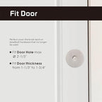 Door Hole Cover Plate, 2-5/8" Diameter Solid Steel, Hole Filler Plate (2, Satin Nickel)