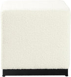 HomePop Cube Ottoman| HomePop Home Décor |Square Ottoman - Cream Boucle