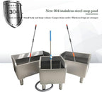Floor Mop Sink With Drainage/Strainer,stainless steel utility sink,304 Stainless Steel,for Laundry Room,Kitchen, Restaurant, Garages (23.6"L x 16.1"W x 21.6"H)