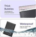 Black 14.25x20 Inch Poly Bubble Mailers #7 | Self Seal Large Padded Envelopes | Air Cushioned Bubble Mailer | Usable Size 14.25x19 Inch | Waterproof Lightweight Mailing Shipping Bags | 50 Pack Bulk