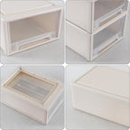12 Quart Stackable Storage Drawers, Plastic Stacking Drawer, 4 Packs