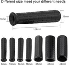 Rubber Handles for Wheelbarrow, 8-42mm Inner Diameter Wheelbarrow Handles Fit Most Wheelbarrows, Wheelbarrow Handle Grips Replacement (114mm x 10mm)
