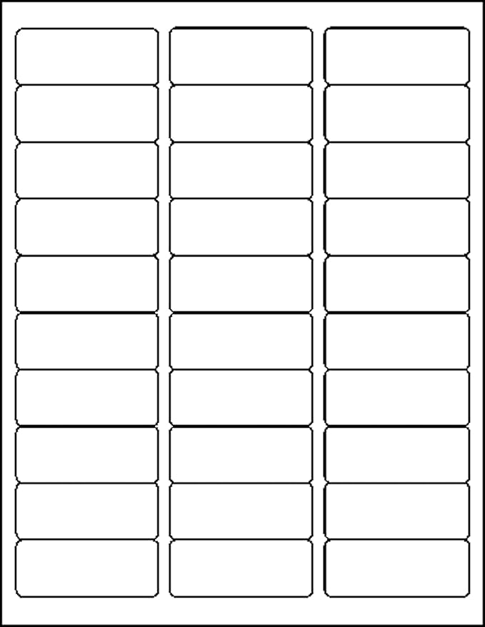 MACO Printable Labels for Mailing - Laser/Ink Jet Compatible Shipping Address Labels, 30 per Sheet, 1" x 2-5/8", Box of 250 Pages/7500 Labels, White