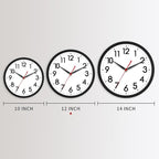 AKCISOT 12 Inch Wall Clock Silent Non-Ticking Modern Wall Clocks Battery Operated - Analog Classic Clock for Office, Home, Bathroom, Kitchen, Bedroom, School, Living Room(Black)