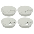 PATIKIL 3 Inch Desk Grommet, 4Pcs Cable Grommet Wire Management Cable Hole Cover Cord Organizer for Office Home Table Countertop, Gray
