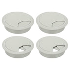 PATIKIL 3 Inch Desk Grommet, 4Pcs Cable Grommet Wire Management Cable Hole Cover Cord Organizer for Office Home Table Countertop, Gray