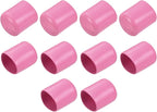 uxcell 10pcs Rubber End Caps 22mm(7/8 inch) ID Vinyl Round End Cap Cover Screw Thread Protectors Pink