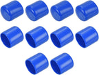 uxcell 10pcs Rubber End Caps 24mm ID Vinyl Round Tube Bolt Cap Cover Screw Thread Protectors Blue