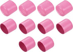 uxcell 10pcs Rubber End Caps 25mm(1 inch) ID Vinyl Round End Cap Cover Screw Thread Protectors Pink