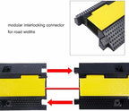 Rubber Cable Ramp Cord Cover Cable Protector Ramps Wire Hose Protective 1 Channel 22000Lbs Load Capacity Traffic Speed Bump for Asphalt Concrete Gravel Driveway Indoor Outdoor, 3 Pack