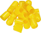uxcell 20pcs Rubber End Caps 19mm(3/4") ID Vinyl PVC Round Tube Bolt Cap Cover Screw Thread Protectors Yellow