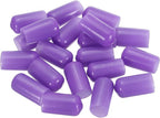 uxcell 20pcs Rubber End Caps 10mm(3/8") ID Vinyl PVC Round Tube Bolt Cap Cover Screw Thread Protectors,Purple