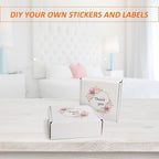 HORLIMER 6x6x2 inches Shipping Boxes Set of 50, White Corrugated Cardboard Box Literature Mailer