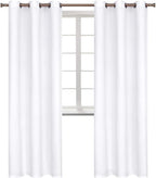 BGment Room Darkening Curtains 84 Inches Long - Grommet Thermal Insulated Drapes Window Treatment Curtains for Bedroom, 2 Panels, 38 x 84 Inch, Pure White