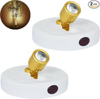 LED Spotlight Indoor,Rechargeable Battery Uplighting Indoor, Mini Accent Spot Lights for Plants Tree Wall Art Display Painting Artwork Portrait Dartboard Closet Gallery Photo-White 2Pack