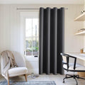 ChrisDowa Blackout Curtains 108 Inches Long for Living Room, Grommet Thermal Insulated Room Darkening Curtains for Bedroom (1 Panel Set, Dark Grey, 52W x 108L)