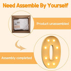 Marquee Numbers 3 Feet Tall Large Light Up Numbers 40th 50th 60th Birthday Decorations Women Men Big Yellow Light Outdoor Anniversary Decorations Balloon Arch Kit Party Backdrop 0