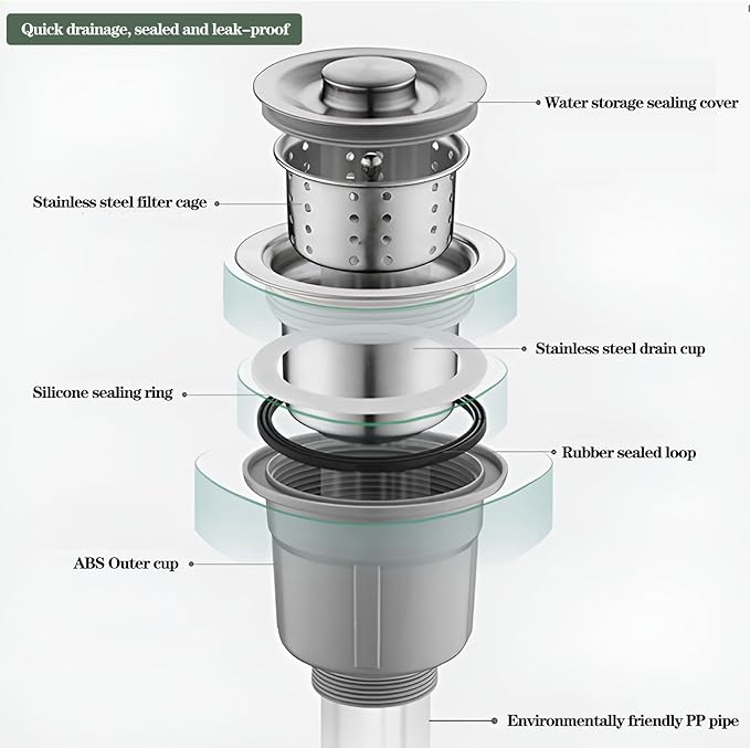 Floor Mop Sink With Drainage/Strainer,stainless steel utility sink,304 Stainless Steel,for Laundry Room,Kitchen, Restaurant, Garages,(S-17.7"L x 16.1"W x 21.6"H)