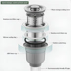 Floor Mop Sink With Drainage/Strainer,stainless steel utility sink,304 Stainless Steel,for Laundry Room,Kitchen, Restaurant, Garages (23.6"L x 16.1"W x 21.6"H)