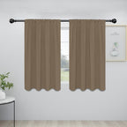 Easy-Going Rod Pocket Blackout Curtains for Bedroom, Room Darkening Window Curtains for Living Room, Thermal Insulated Noise Reduction Solid Window Drapes, 2 Panels(34x45 in, Camel)