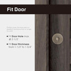 Door Hole Cover Plate, 2-5/8" Diameter Solid Steel, Hole Filler Plate for Door Handle (1, Antique Brass)