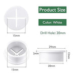 10Pcs Desk Grommet, 3/4" (20mm) White Silicone Cord Hole Cover, Flexible Rubber Wire Grommets, Wall Grommets for Cables Management, Table, Countertop, Cabinets and Furnitures Wire Organizer