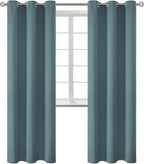 BGment Room Darkening Curtains 84 Inches Long - Grommet Thermal Insulated Drapes Window Treatment Curtains for Bedroom, 2 Panels, 42 x 84 Inch, Stone Blue