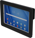 TABcare Anti-Theft Acrylic Case with 360 Rotate 180 Swivel Metal Desktop Stand & 90-Degree USB C Cable for Samsung Galaxy TAB A7 Lite 8.7" Tablet (Black, TAB A7 Lite 8.7)