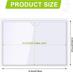 Chinco 50 Pack Clear Adhesive Pockets, Labels for Storage Bins, Plastic Self Adhesive Index Card Holder with Top Open for Organizing Bins Box Drawer(4.3 x 6.3 Inches)