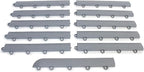 Big Floors Transition Edge Kit, Durable Interlocking Modular Garage Floor Edging, Compatible with RaceDeck, GarageTrac and GarageDeck Products (Gray, 11 Pack, Fem)