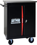 Rolling Tool Chest Box with 2 Doors and Adjustable Shelves, 22.2" D Movable Lockable Tool Cart Multi-Functional Hardware Storage Cabinet Box Auto Repair Locker
