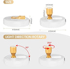 LED Spotlight, Rechargeable Battery Picture Lights, Uplighting Indoor with Remote, Stick Spot Lights for Wall Display Dartboard Painting Artwork Accent-2pcs
