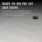 CATTONGUE GRIPS 2” Non-Abrasive Grip Tape Strips - Heavy-Duty, Waterproof Anti-Slip Tape for Furniture, Bathtubs, Frames, Gaming & More - Indoor & Outdoor Anti-Slip Solution (Glow in The Dark)