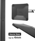 DISPLAYSWORKER Adjustable Heavy Duty Pedestal Sign holder floor Stand, acrylic sign stand poster stand , Standing Floor for 8.5 x 11 inch,Black (black, acrylic frame 8.5-x-11-inch)